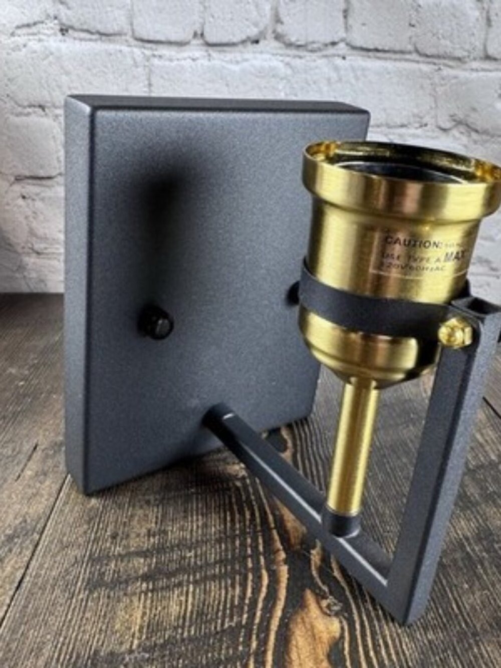 Black And Gold Single Light Wall Sconce Modern